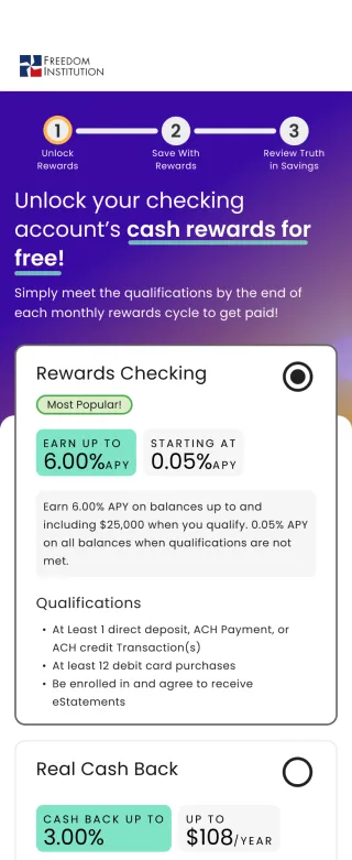 Rewards dashboard experience mobile screenshot
